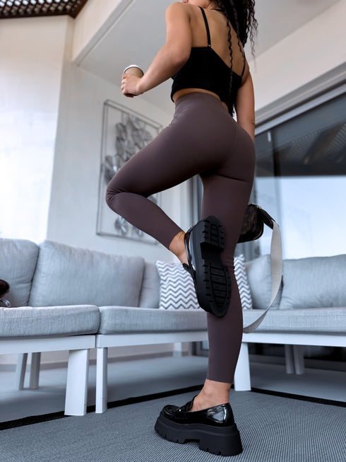 TERMO legingi "PERFECT BODY LM819" - CHOCO PRE-ORDER